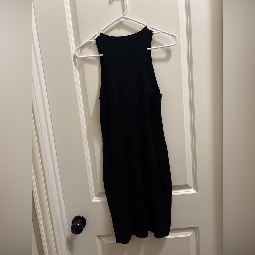 Aritzia Sunday Best Jodie Ribbed Tank Dress Black Minimalist Chic Size Medium - Picture 4 of 4